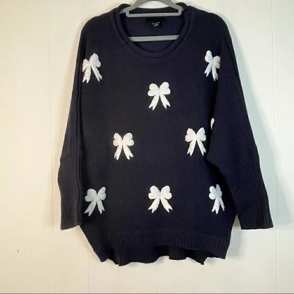 Lumiere Dolman Sleeve Bow Sweater M